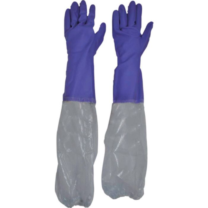ダンロップ ビニール厚手 腕カバー付 L バイオレット(Tcode:4397215)