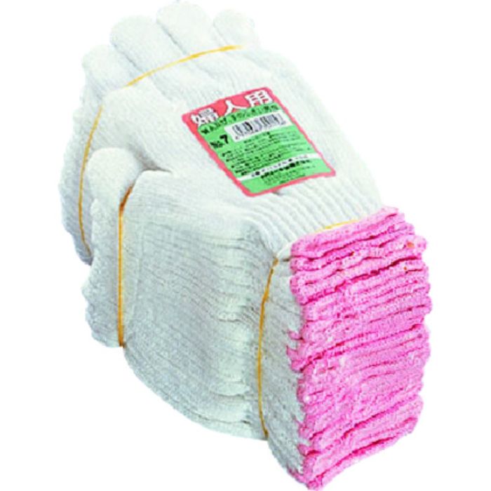 おたふく 7 トクボー 婦人軍手 袖色ピンク(Tcode:8355353)