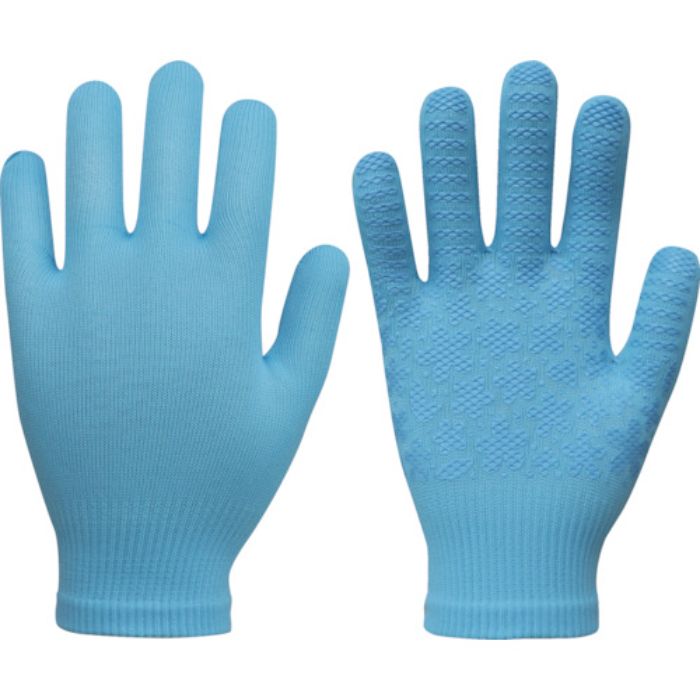 福徳 日本製すべり止め手袋 らくって ライトブルー(Tcode:7871741)