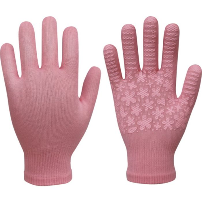福徳 日本製すべり止め手袋 らくって ライトピンク(Tcode:7871759)