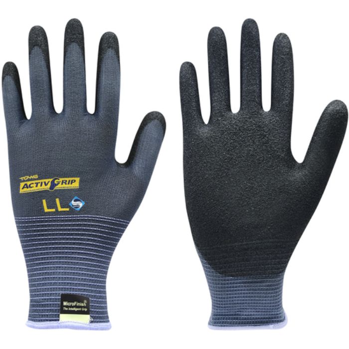トワロン まとめ買い ニトリル背抜き手袋 アクティブグリップ LL (10双入)(Tcode:4323572)