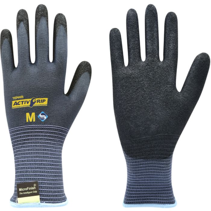 トワロン まとめ買い ニトリル背抜き手袋 アクティブグリップ M (10双入)(Tcode:4323581)