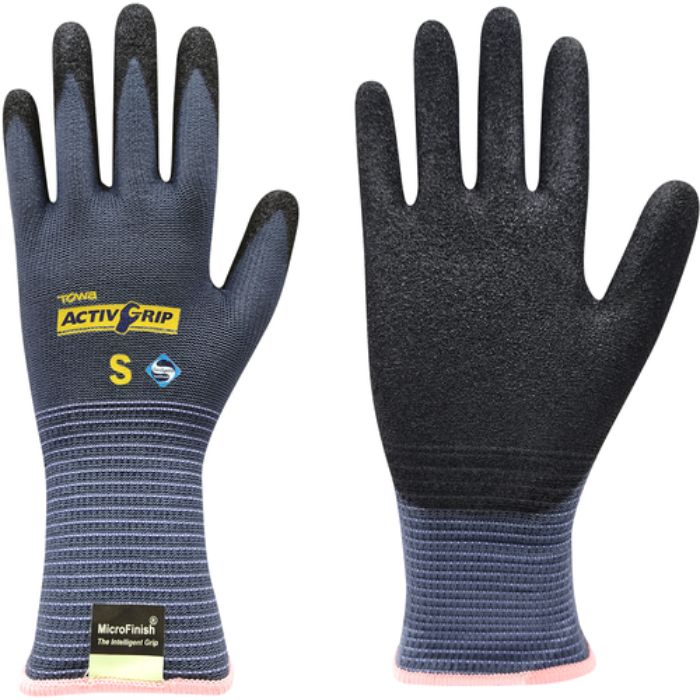 トワロン まとめ買い ニトリル背抜き手袋 アクティブグリップ S (10双入)(Tcode:4323599)