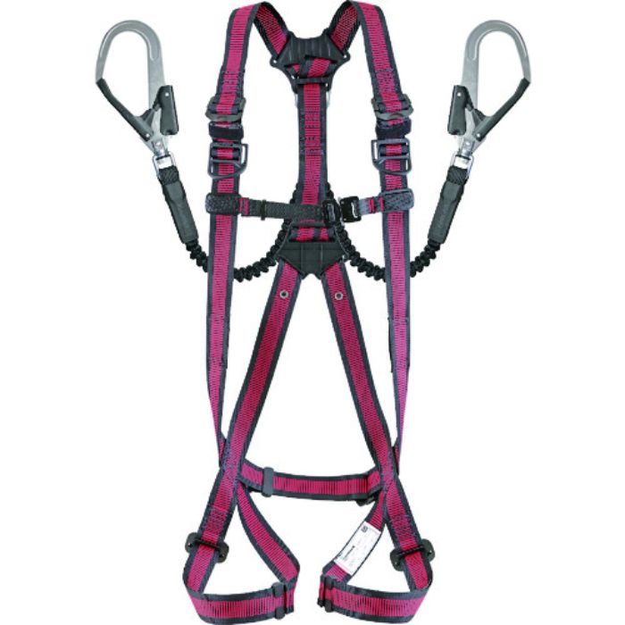 タジマ ハーネスGS 蛇腹 ダブルL2セット ライン赤 Sサイズ(Tcode:1664762)