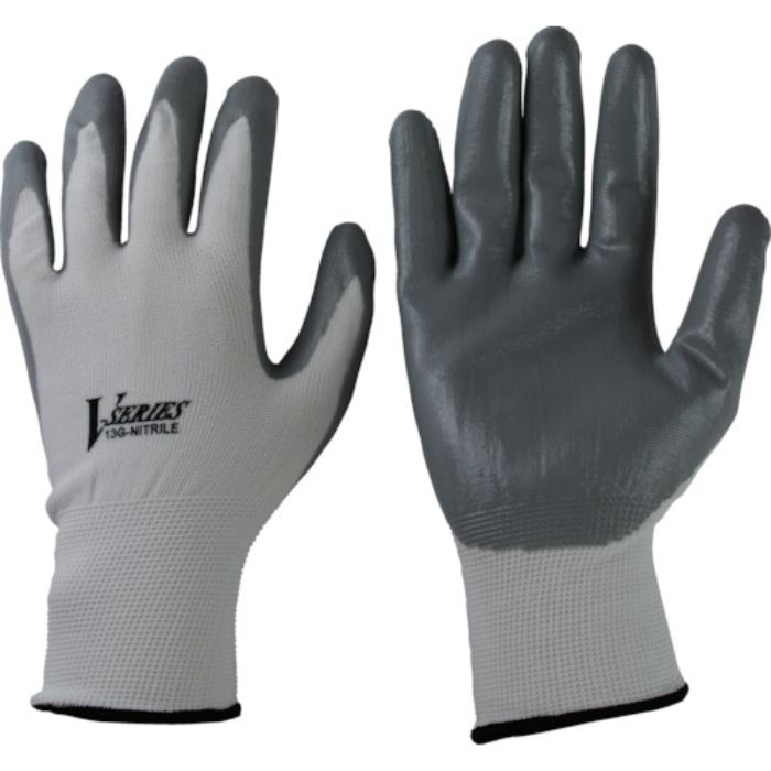 おたふく ニトリル背抜き手袋 ホワイト L(Tcode:7953801)