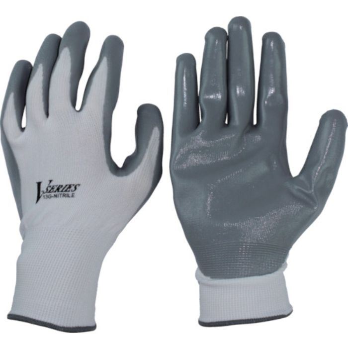 おたふく ニトリル背抜き手袋 ホワイト LL(Tcode:7953810)