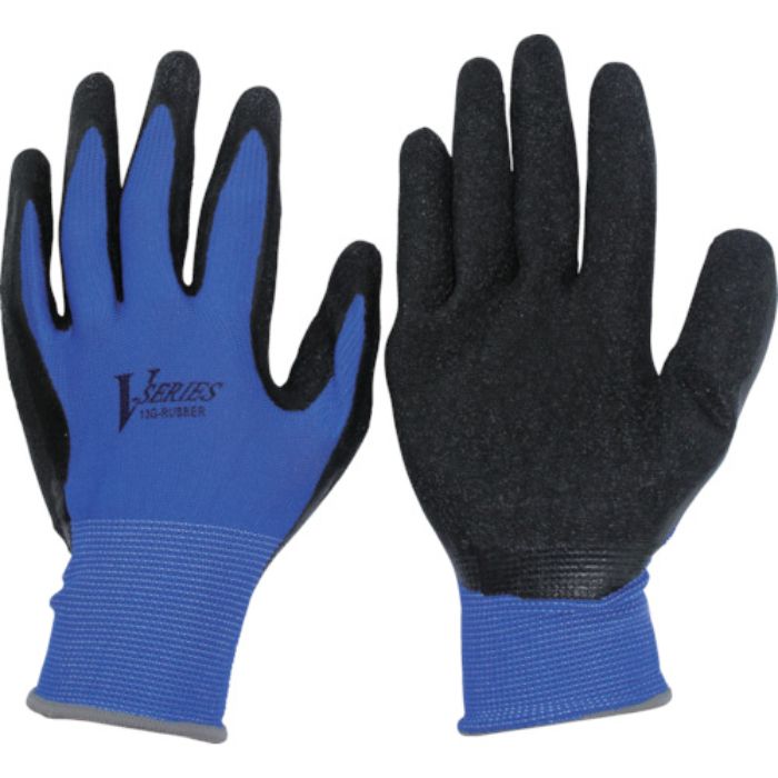 おたふく 天然ゴム背抜き手袋 ブルー LL(Tcode:8355707)