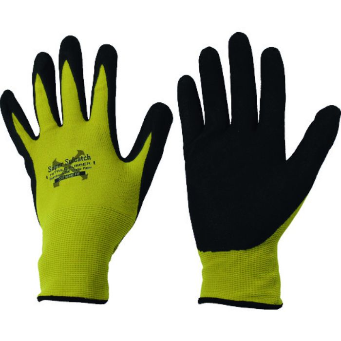 おたふく ソフキャッチEXフィット ニトリルゴム クレーターパーム マスタード S(Tcode:1477720)