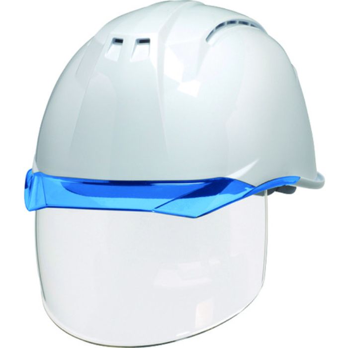 DIC 透明バイザーヘルメット(シールド面付) AA11EVO-CSW KP 白/ブルー(Tcode:1200466)