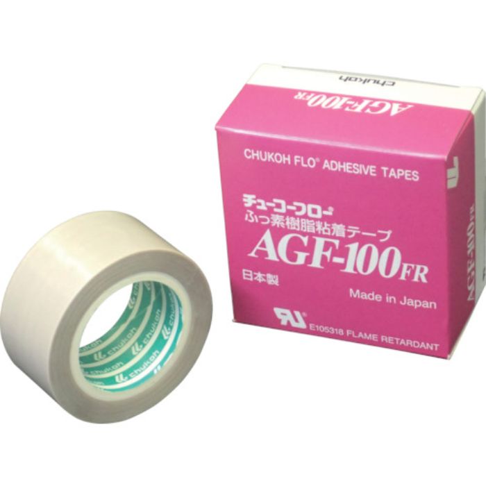 チューコーフロー フッ素樹脂(テフロンPTFE製)ガラスクロス粘着テープ AGFー100FR 0.13t×30w×10m(Tcode:4494091)