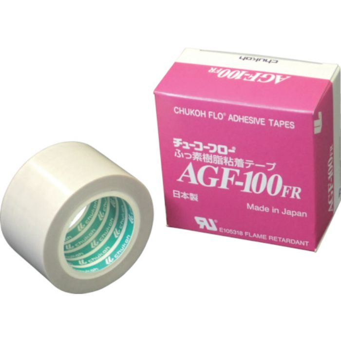 チューコーフロー フッ素樹脂(テフロンPTFE製)ガラスクロス粘着テープ AGFー100FR 0.13t×38w×10m(Tcode:4494113)