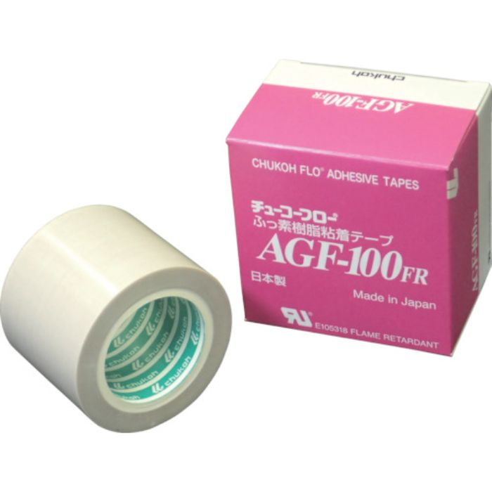 チューコーフロー フッ素樹脂(テフロンPTFE製)ガラスクロス粘着テープ AGFー100FR 0.13t×50w×10m(Tcode:4494121)