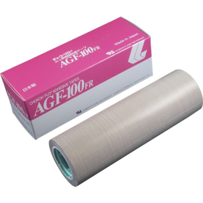 チューコーフロー フッ素樹脂(テフロンPTFE製)ガラスクロス粘着テープ AGFー100FR 0.15t×200w×10m(Tcode:4494172)
