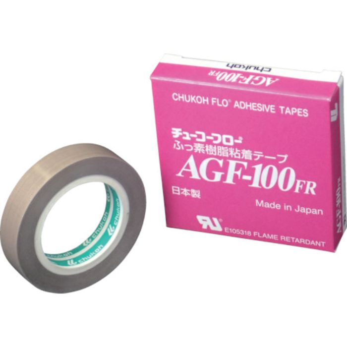 チューコーフロー フッ素樹脂(テフロンPTFE製)ガラスクロス粘着テープ AGFー100FR 0.18t×13w×10m(Tcode:4494253)