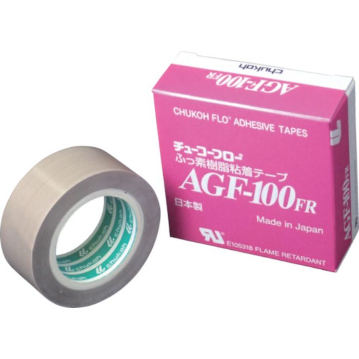 チューコーフロー フッ素樹脂(テフロンPTFE製)ガラスクロス粘着テープ AGFー100FR 0.18t×30w×10m(Tcode:4494318)