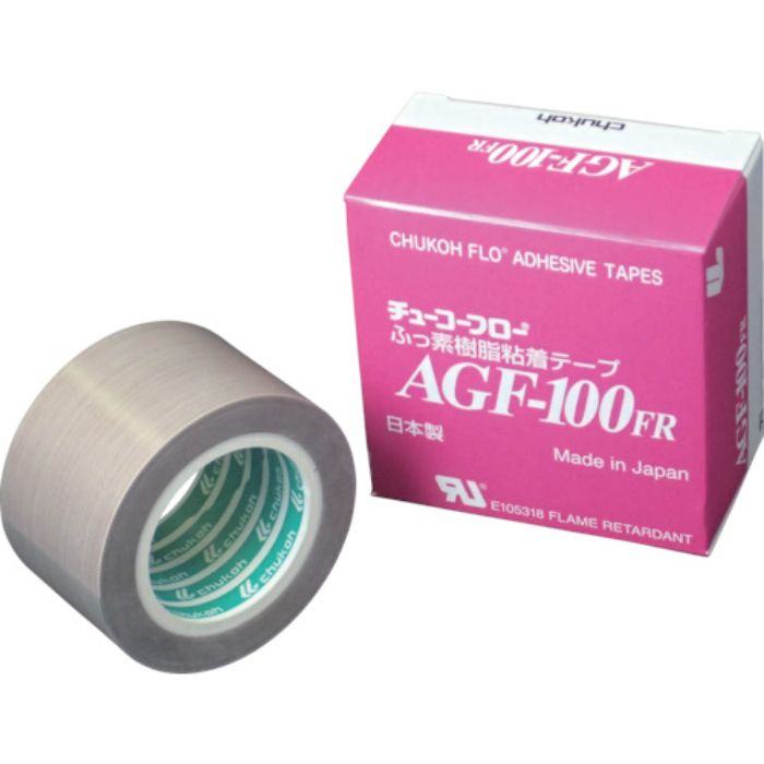 チューコーフロー フッ素樹脂(テフロンPTFE製)ガラスクロス粘着テープ AGFー100FR 0.18t×50w×10m(Tcode:4494342)