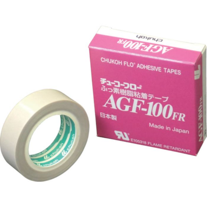 チューコーフロー フッ素樹脂(テフロンPTFE製)ガラスクロス粘着テープ AGFー100FR 0.30t×19w×10m(Tcode:4494351)