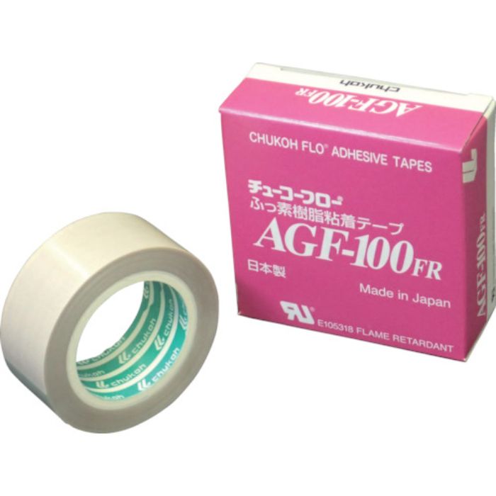 チューコーフロー フッ素樹脂(テフロンPTFE製)ガラスクロス粘着テープ AGFー100FR 0.30t×25w×10m(Tcode:4494369)