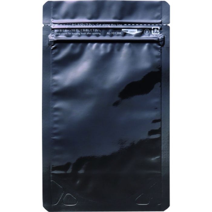 セイニチ 「ラミジップ」 アルミカラースタンドタイプ 黒 130×100+30 (50枚入)(Tcode:1026026)