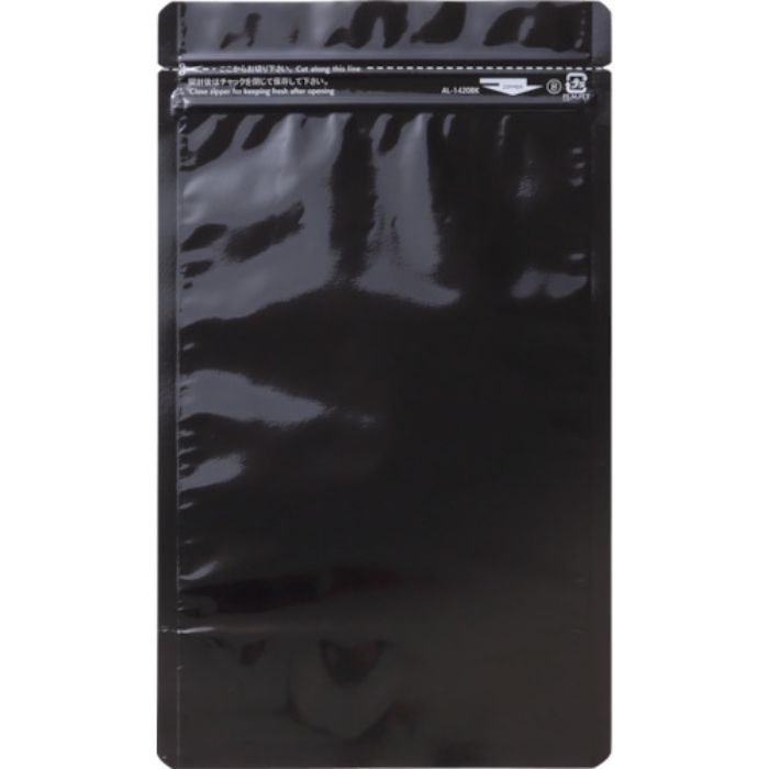 セイニチ 「ラミジップ」 アルミカラースタンドタイプ 黒 160×120+35 (50枚入)(Tcode:1026029)