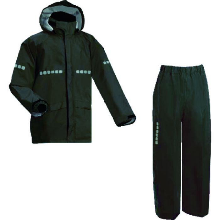 前垣 AP1000ワーキングレインスーツ ブラック Lサイズ(Tcode:1147582)