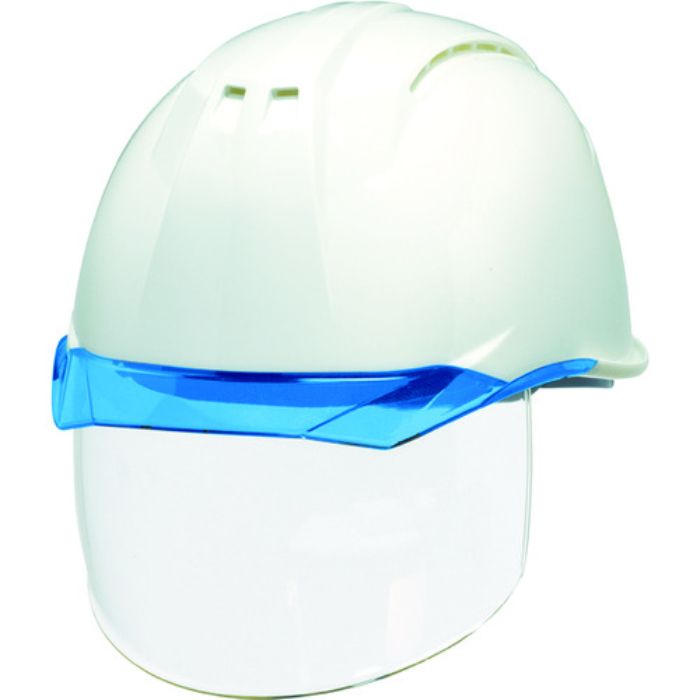 DIC 透明バイザーヘルメット(シールド面付) AP11EVO-CSW KP 白/ブルー(Tcode:1200490)