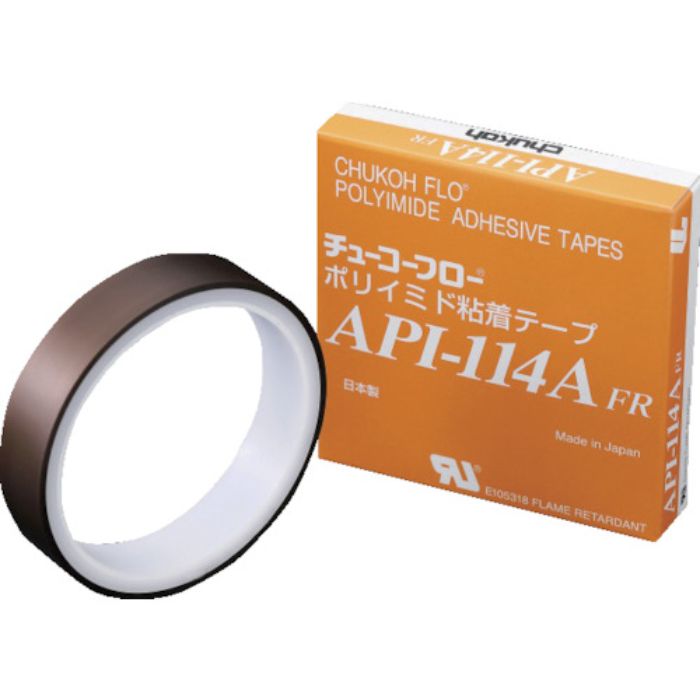 チューコーフロー ポリイミド粘着テープ API-114AFR 0.06t×25w×10m(Tcode:4494407)