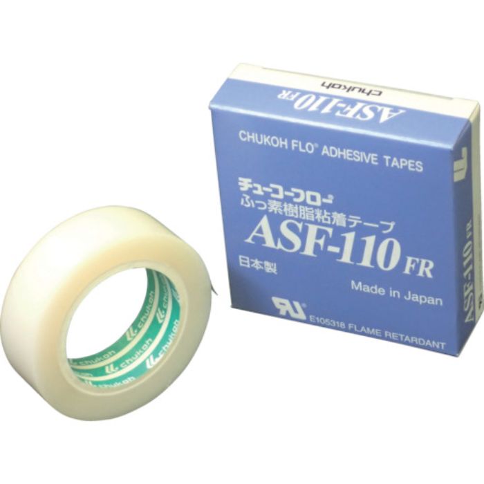 チューコーフロー フッ素樹脂フィルム粘着テープ ASFー110FR 0.18t×19w×10m(Tcode:4494687)