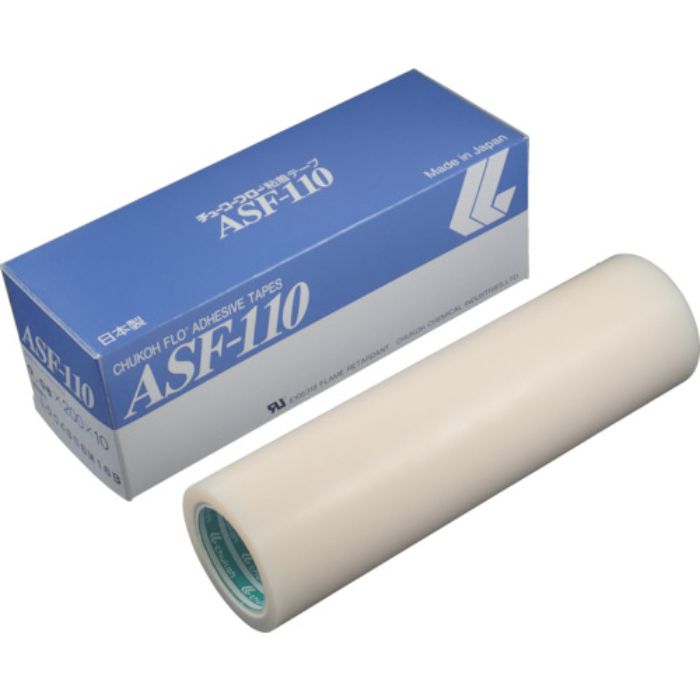 チューコーフロー フッ素樹脂フィルム粘着テープ ASFー110FR 0.18t×200w×10m(Tcode:4494695)
