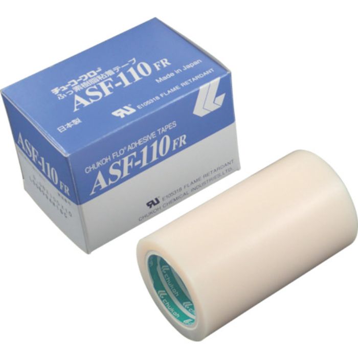 チューコーフロー フッ素樹脂フィルム粘着テープ ASFー110FR 0.23t×100w×10m(Tcode:4494768)