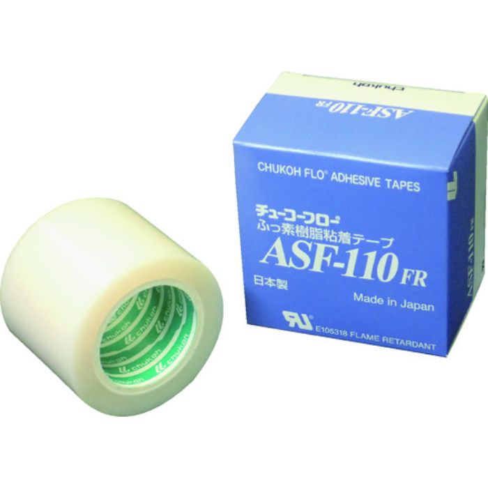 チューコーフロー フッ素樹脂フィルム粘着テープ ASFー110FR 0.23t×50w×5m(Tcode:2072497)