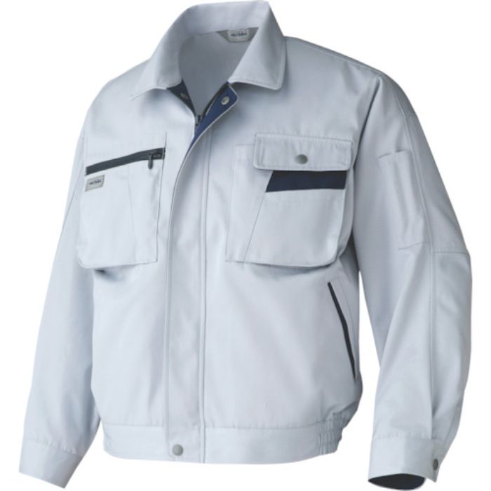 アイトス ムービンカット 長袖ブルゾン シルバーグレー×ネイビー 3L(Tcode:4491327)