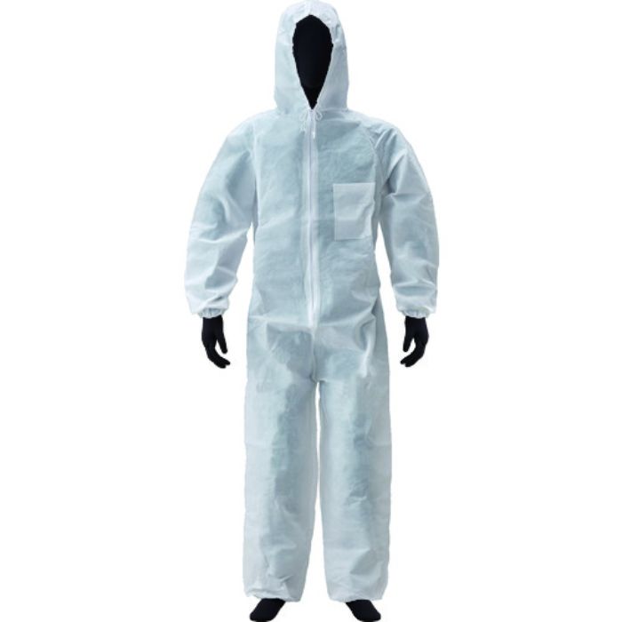 アゼアス 使い捨て保護服 PP続服 AZ WORK 白色 LL(Tcode:8198936)