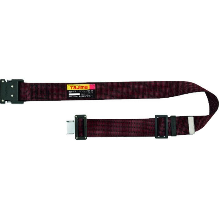 タジマ 胴ベルト アルミワンタッチ黒バックルドット柄 ドット赤 Lサイズ(Tcode:1680028)