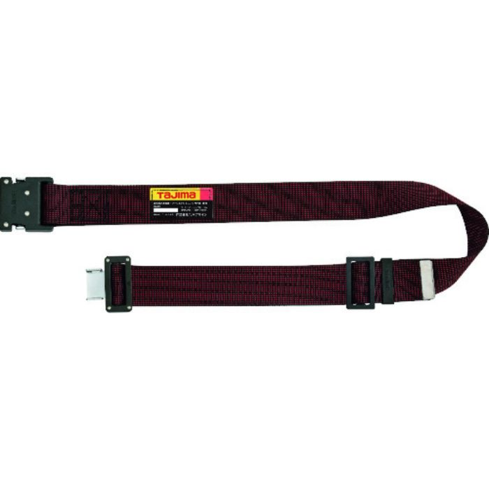タジマ 胴ベルト アルミワンタッチ黒バックルドット柄 ドット赤 Mサイズ(Tcode:1681576)