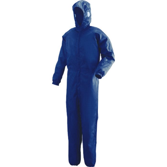 ミドリ安全 フード一体型クリーンウェア ネイビー LL(Tcode:8258936)