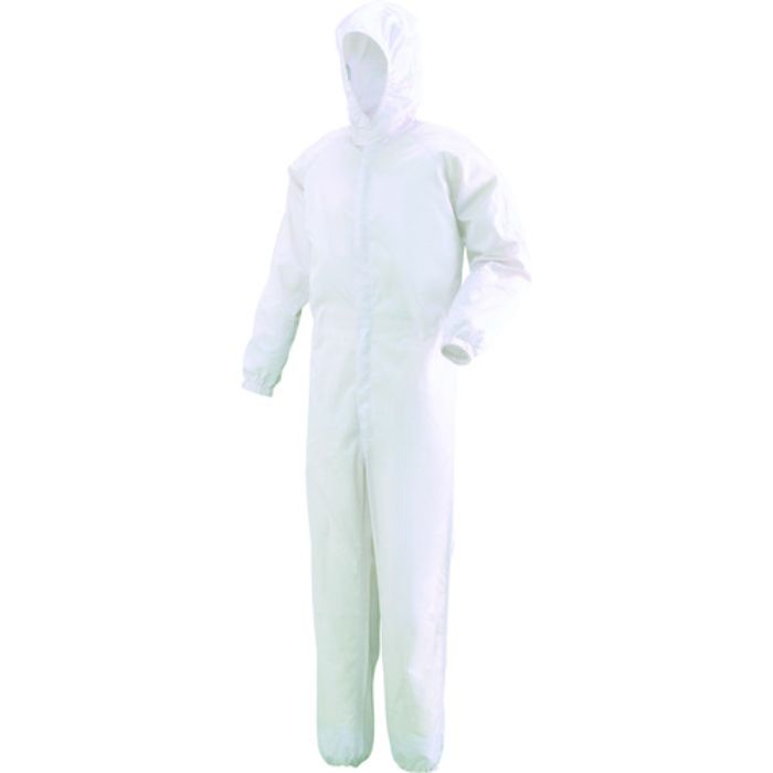 ミドリ安全 フード一体型クリーンウェア ホワイト 3L(Tcode:8258940)