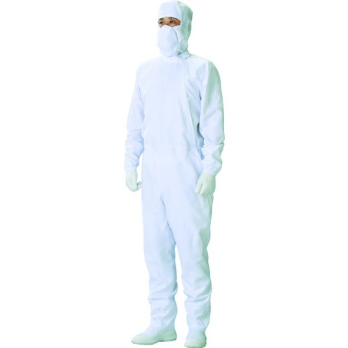 ADCLEAN クリーンルーム用ウェア ADCLEAN クリーンスーツ 白 S 着丈157〜164cm(Tcode:4012941)