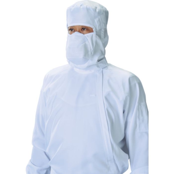 ADCLEAN クリーンルーム用フード ADCLEAN マスク付きフード 白 M(Tcode:4013701)