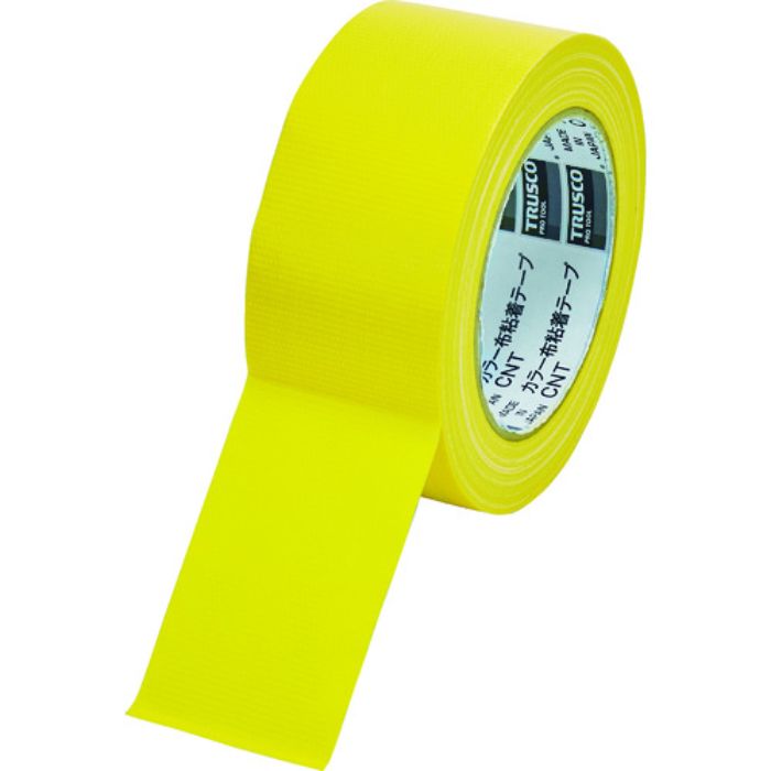 TRUSCO カラー布粘着テープ 幅50mm長さ25m イエロー(Tcode:1026000)