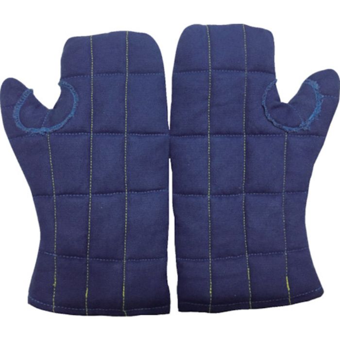 TRUSCO キャンバス生地ミトン 中綿入りケブラー糸使用 ネイビー(Tcode:2566765)