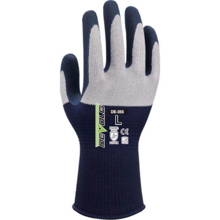 Weed 天然ゴム背抜き手袋 DEVOLG DE-355 Lサイズ(Tcode:3507226)