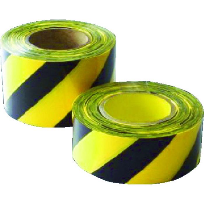日東エルマテ 危険標示テープ トラ模様 60mm×50m イエロー/ブラック(両面印刷)(Tcode:4694805)