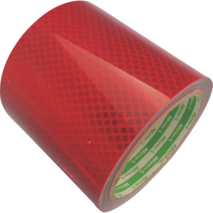 日東エルマテ 軟質高輝度プリズム反射テープDM9600 100mm×5M 赤(Tcode:2495360)