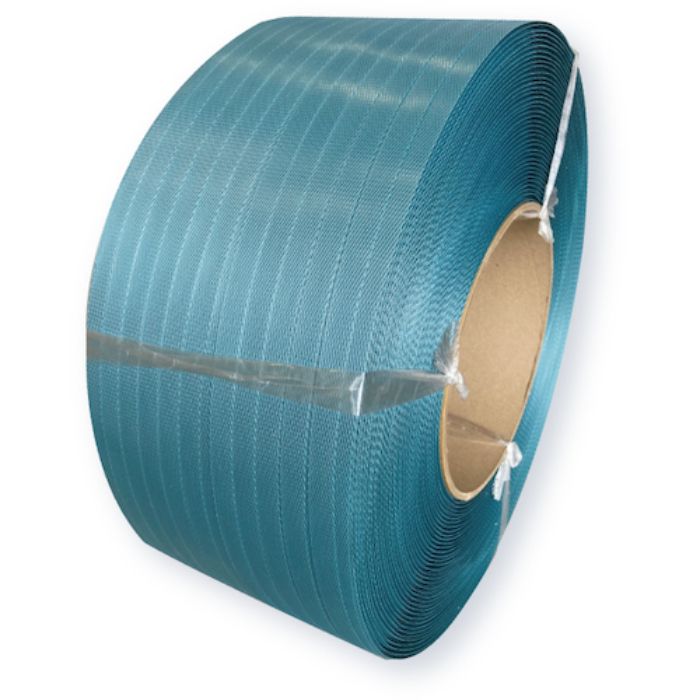 ウッドプラスチック 再生PPバンド グリーンライトバンド(機械用)eDH12 青 12mm×3000m(厚み0.59mm)(Tcode:4373452)