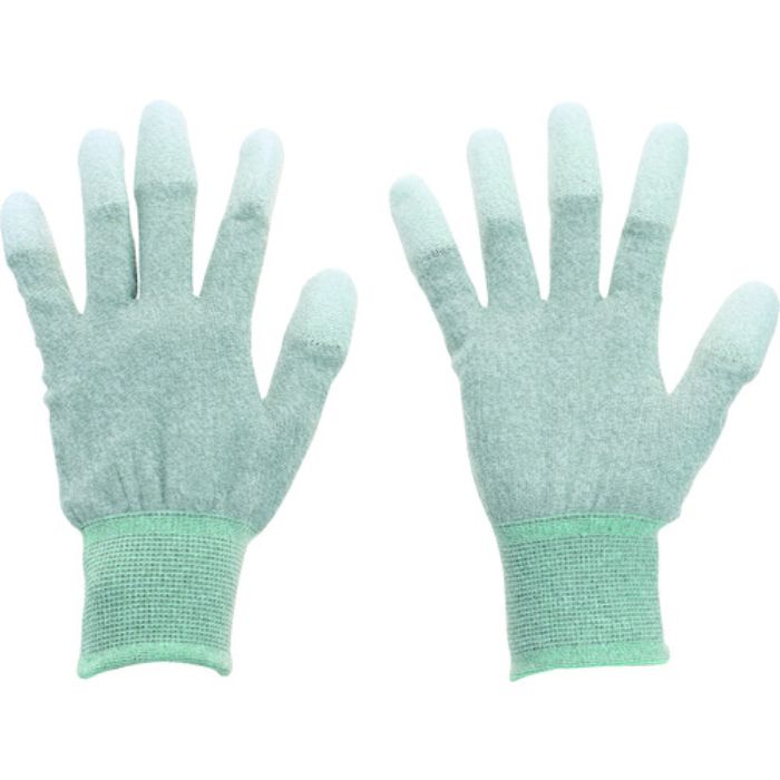 TRUSCO 銅繊維入ESD手袋 指先コートタイプ Mサイズ まとめ買い10双(Tcode:2073918)