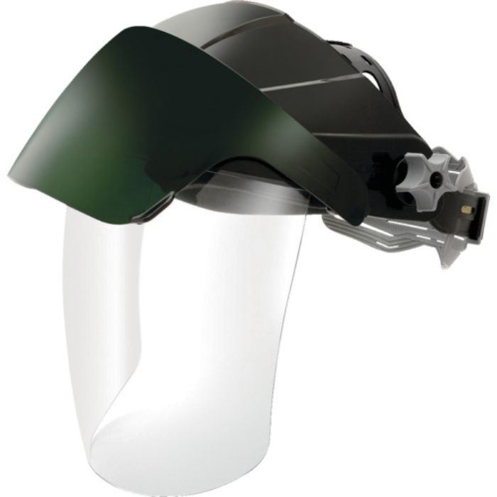 OTOS かぶり型防災面 クリア、グリーン#5 赤外線保護 ジョグダイヤル調節機(Tcode:8345520)