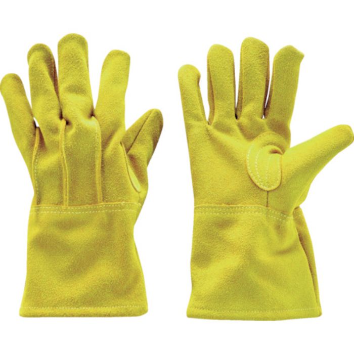 TRUSCO キャンプ用 牛床革背縫手袋 フックホール付 M(Tcode:2566740)