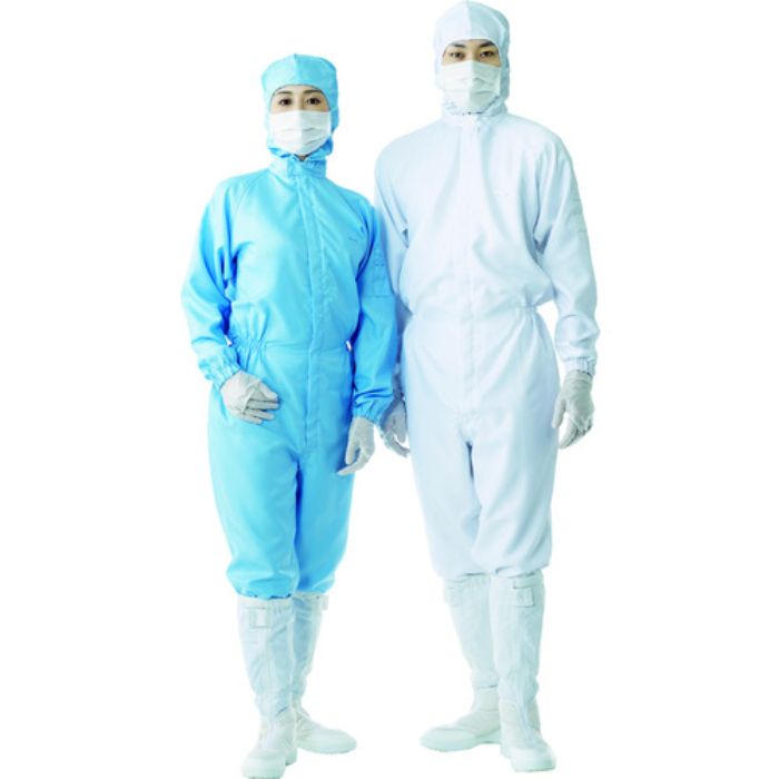 TriApex フード一体クリーンスーツ FH197C ブルー M(Tcode:4837983)