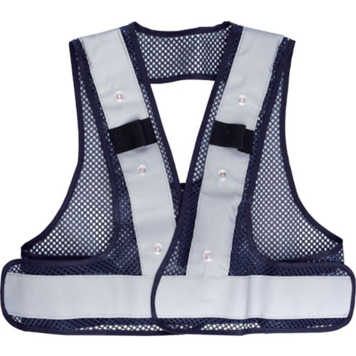 リンクサス F-H-VフルハーネスベストLED ネイビーxシルバー(Tcode:2321380)